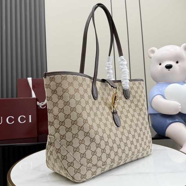 GG original canvas jackie medium tote bag 867015 sand