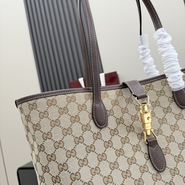 GG original canvas jackie medium tote bag 867015 sand