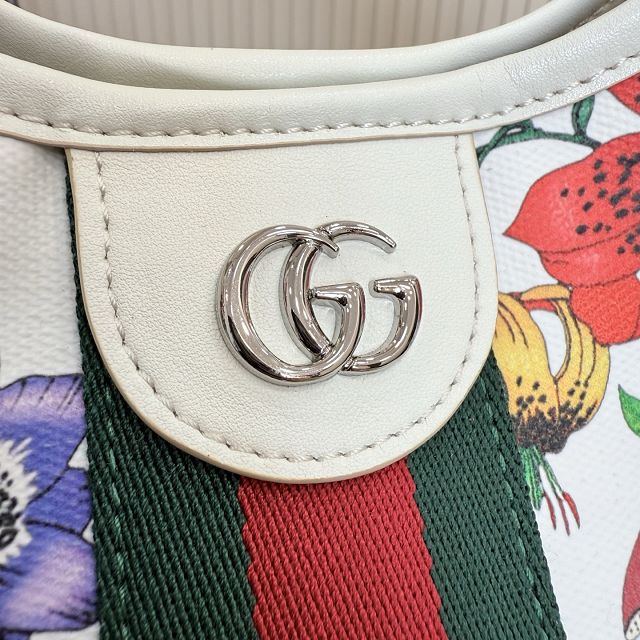 GG original fabric giglio large tote bag 853971 white