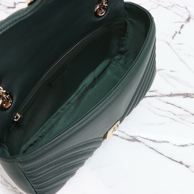 GG original lambskin marmont medium shoulder bag 837267 dark green
