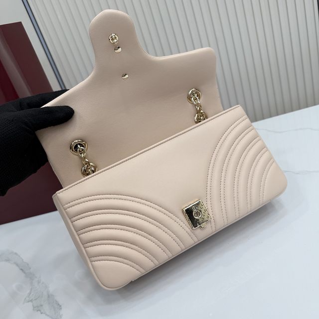 GG original lambskin marmont medium shoulder bag 837267 light pink