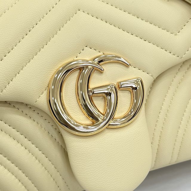 GG original lambskin marmont medium shoulder bag 837267 light yellow