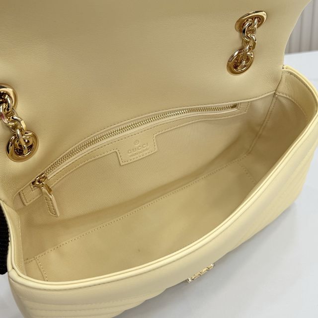 GG original lambskin marmont medium shoulder bag 837267 light yellow