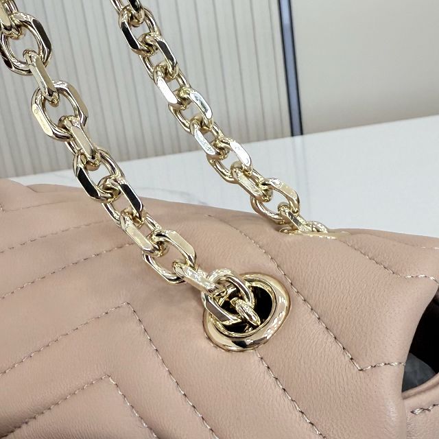 GG original lambskin marmont medium shoulder bag 837267 pink beige