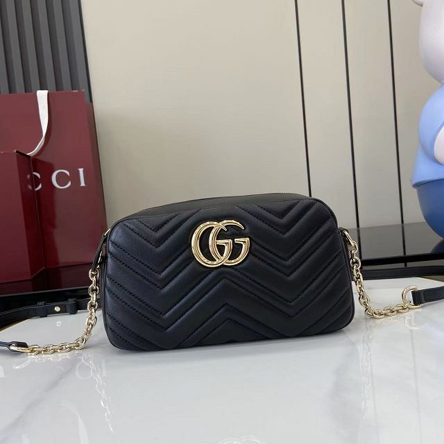 GG original lambskin marmont small camera bag 855273 black