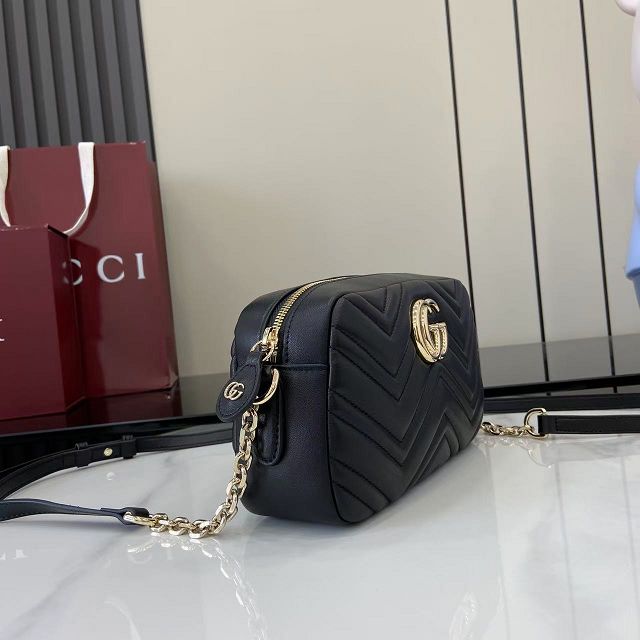 GG original lambskin marmont small camera bag 855273 black