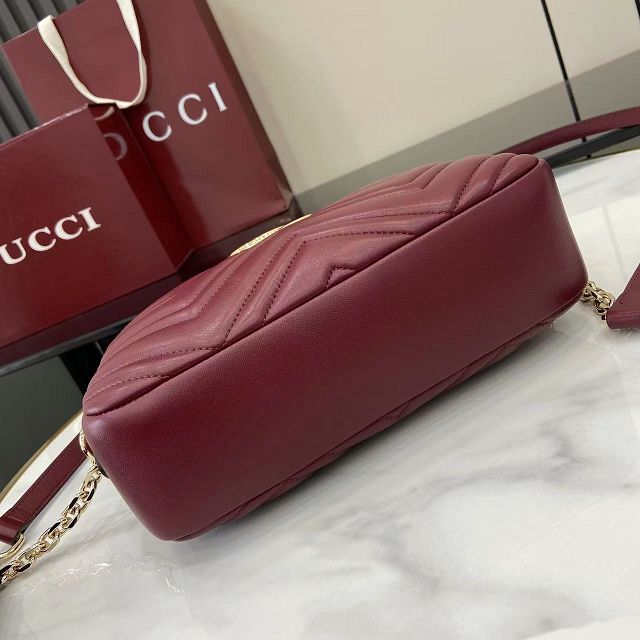 GG original lambskin marmont small camera bag 855273 bordeaux