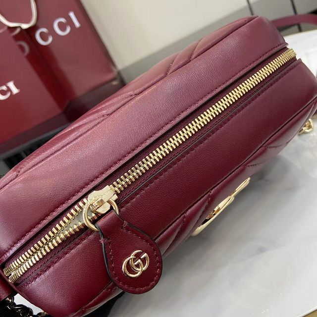 GG original lambskin marmont small camera bag 855273 bordeaux
