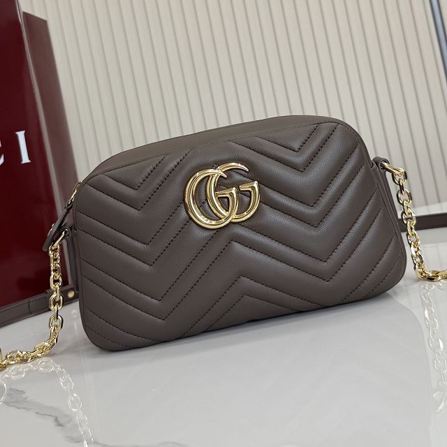 GG original lambskin marmont small camera bag 855273 dark brown