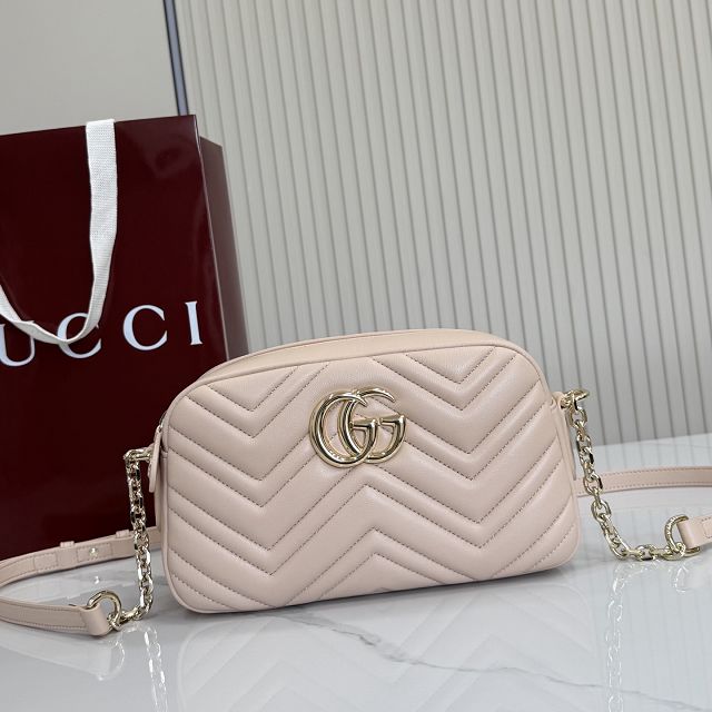 GG original lambskin marmont small camera bag 855273 light pink