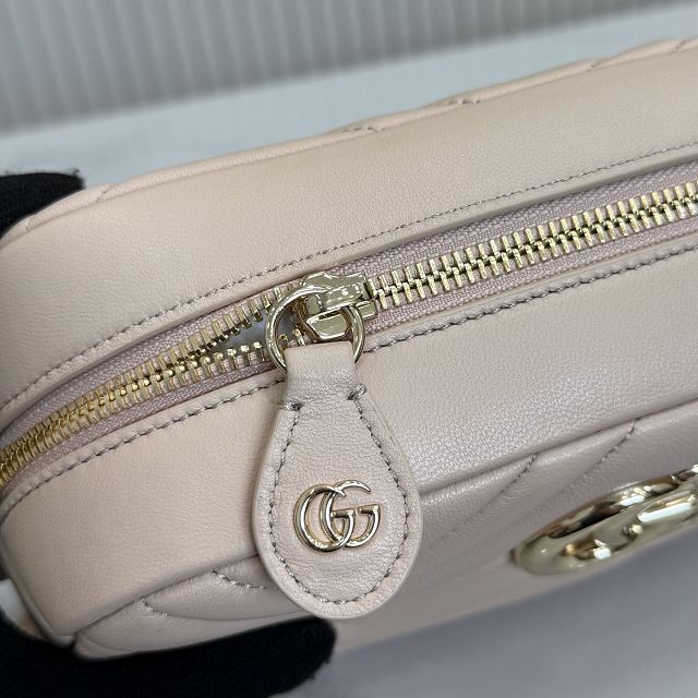 GG original lambskin marmont small camera bag 855273 light pink