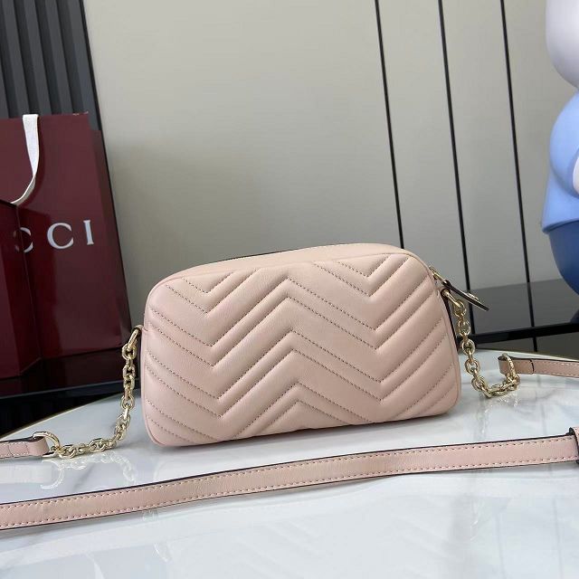 GG original lambskin marmont small camera bag 855273 pink beige