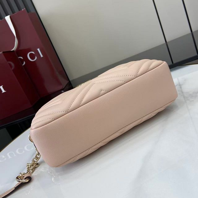 GG original lambskin marmont small camera bag 855273 pink beige