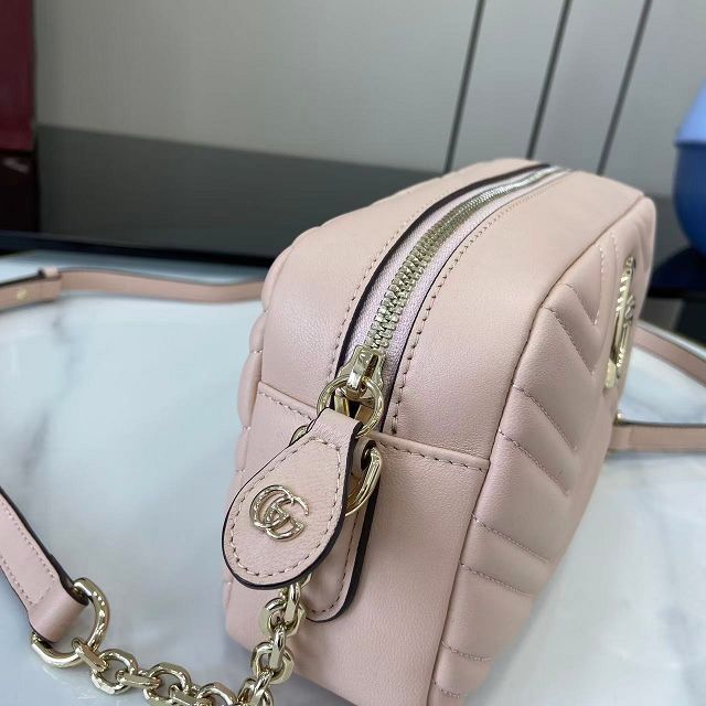 GG original lambskin marmont small camera bag 855273 pink beige