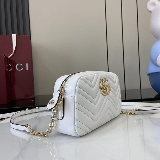 GG original lambskin marmont small camera bag 855273 white