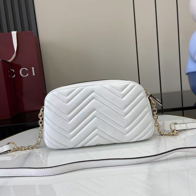 GG original lambskin marmont small camera bag 855273 white