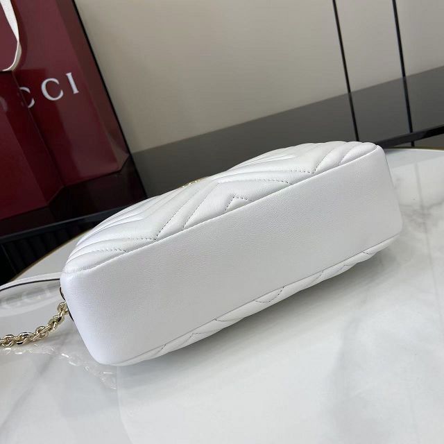 GG original lambskin marmont small camera bag 855273 white