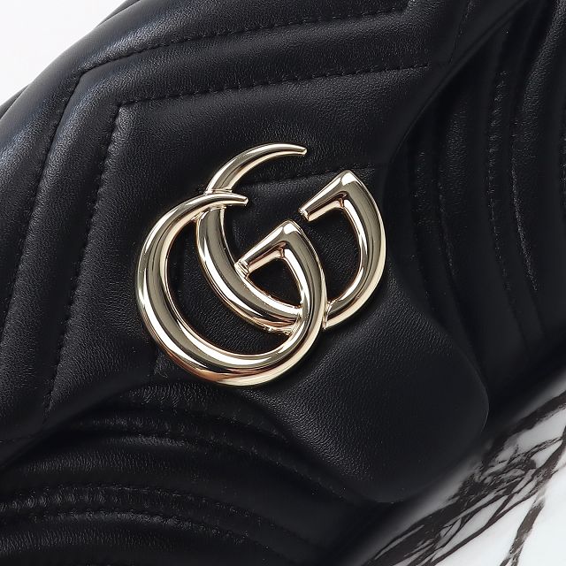 GG original lambskin marmont small shoulder bag 837280 black