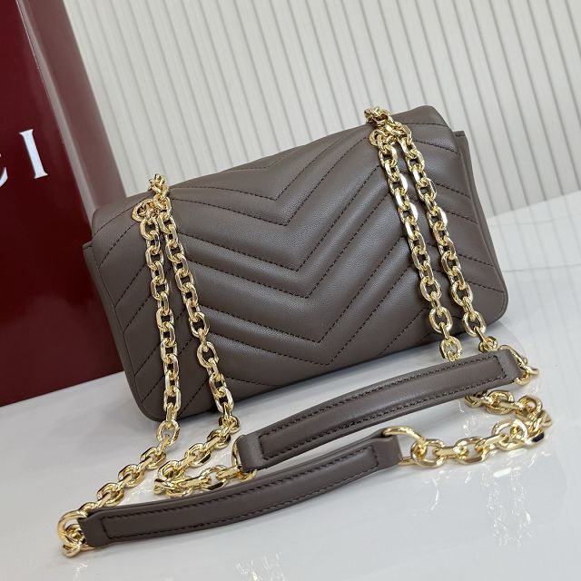 GG original lambskin marmont small shoulder bag 837280 dark brown