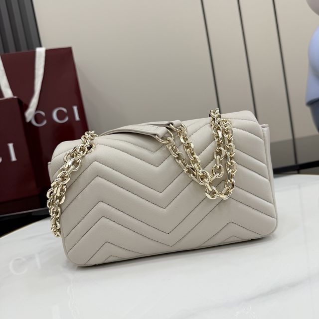 GG original lambskin marmont small shoulder bag 837280 light grey