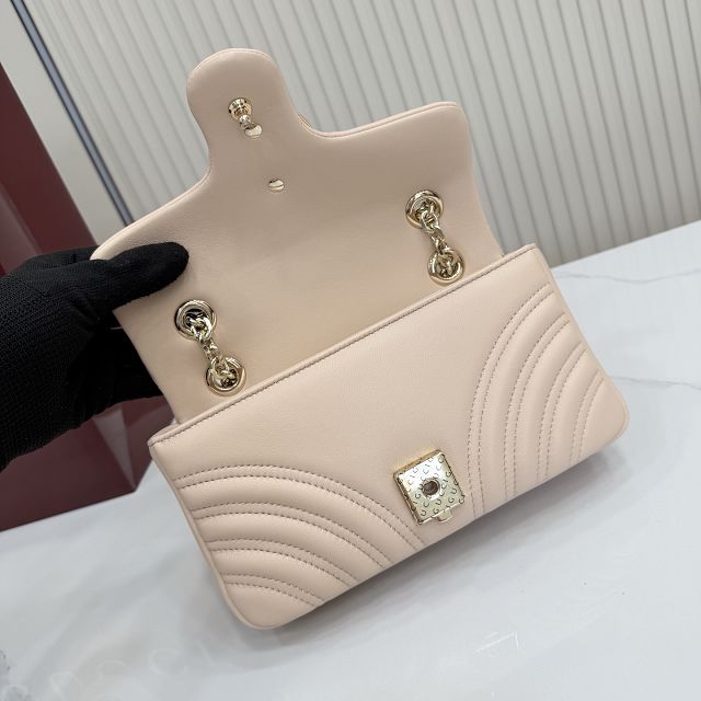 GG original lambskin marmont small shoulder bag 837280 light pink