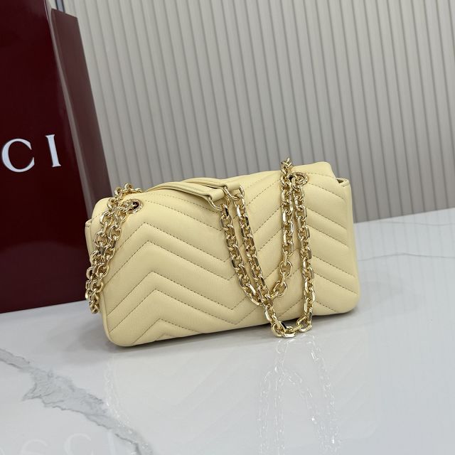 GG original lambskin marmont small shoulder bag 837280 light yellow