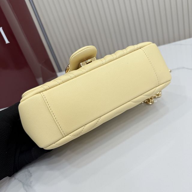 GG original lambskin marmont small shoulder bag 837280 light yellow