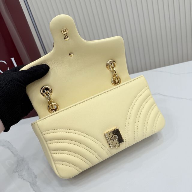 GG original lambskin marmont small shoulder bag 837280 light yellow
