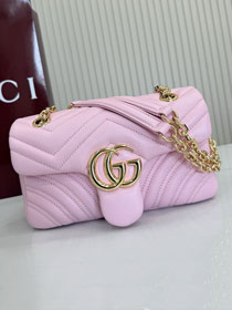 GG original lambskin marmont small shoulder bag 837280 pink