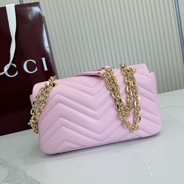 GG original lambskin marmont small shoulder bag 837280 pink