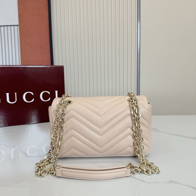 GG original lambskin marmont small shoulder bag 837280 pink beige