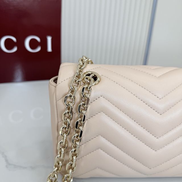 GG original lambskin marmont small shoulder bag 837280 pink beige