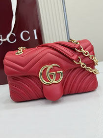 GG original lambskin marmont small shoulder bag 837280 red
