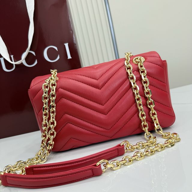 GG original lambskin marmont small shoulder bag 837280 red