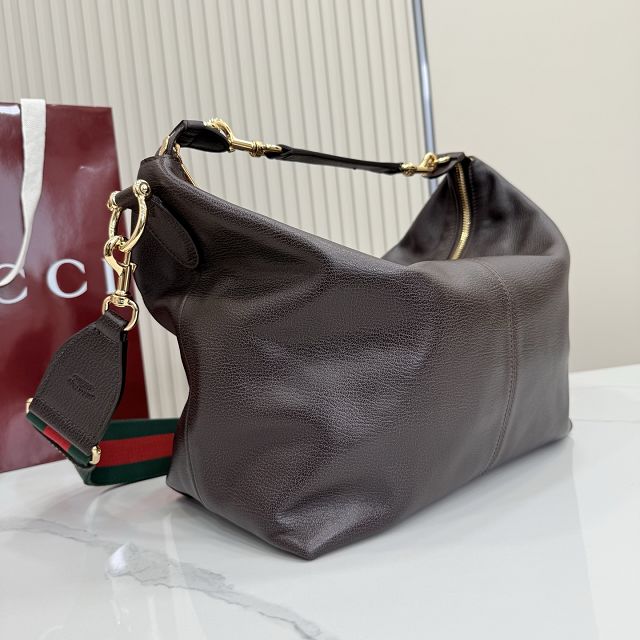 GG original calfskin brera medium crossbody bag 866938 dark brown