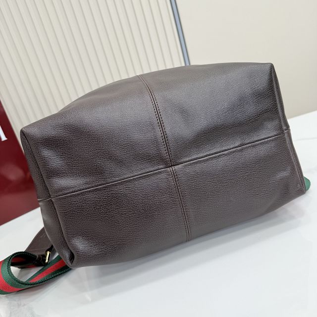GG original calfskin brera medium crossbody bag 866938 dark brown