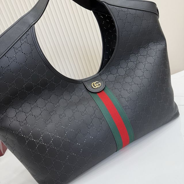 GG original calfskin giglio large tote bag 853971 black