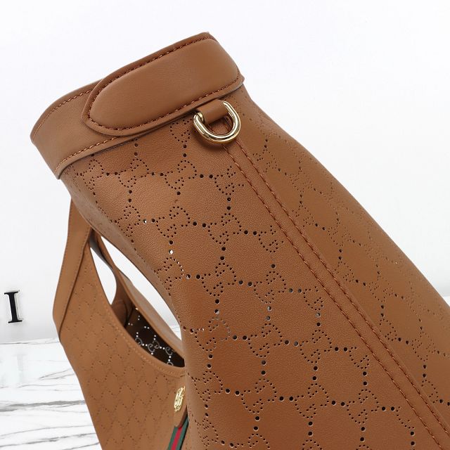 GG original calfskin giglio large tote bag 853971 brown