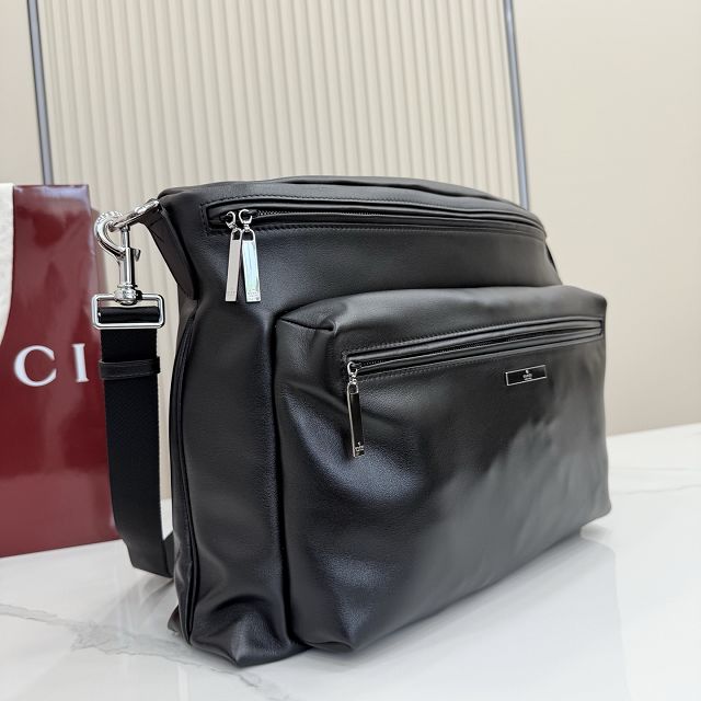 GG original calfskin large shoulder bag 875369 black
