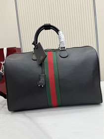 GG original calfskin web trademark medium duffle bag 866979 black
