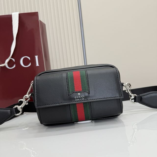 GG original calfskin web trademark mini bag 867268 black