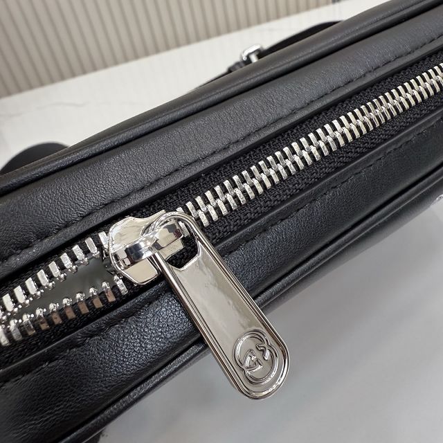 GG original calfskin web trademark small crossbody bag 866982 black