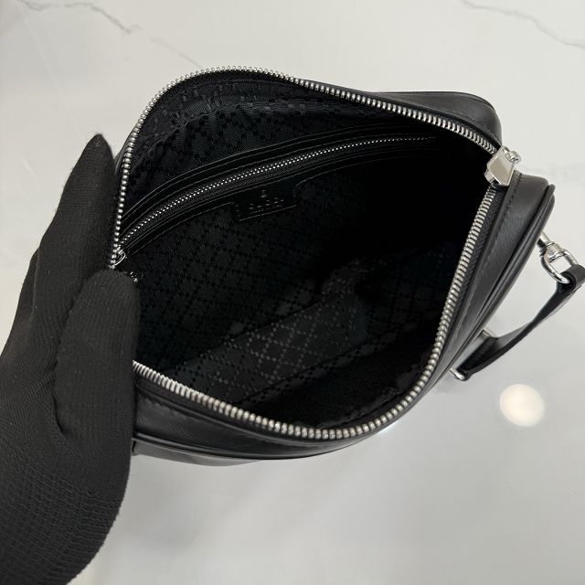 GG original calfskin web trademark small crossbody bag 866982 black
