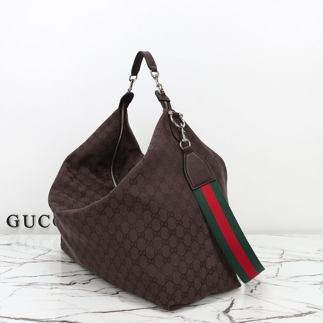 GG original canvas brera large crossbody bag 864485 dark brown