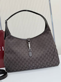 GG original canvas jackie 1961 large crossbody bag 863279 dark brown
