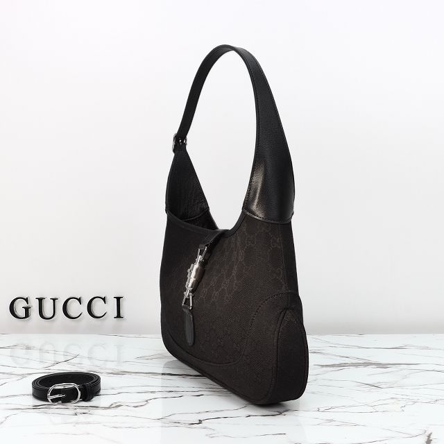 GG original canvas jackie 1961 medium shoulder bag 863136 black