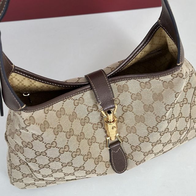 GG original canvas jackie 1961 medium shoulder bag 863136 sand