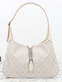GG original canvas jackie 1961 medium shoulder bag 863136 white