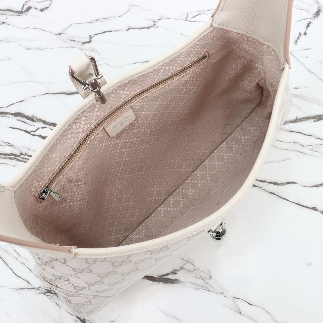GG original canvas jackie 1961 medium shoulder bag 863136 white