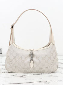 GG original canvas jackie 1961 slim medium shoulder bag 863137 white